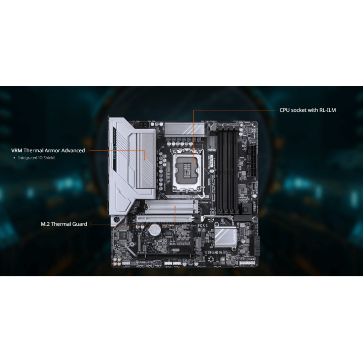Дънна платка GIGABYTE B860M GAMING X WIFI6E, Intel B860, LGA1851, 4x DDR5, Micro ATX - 4