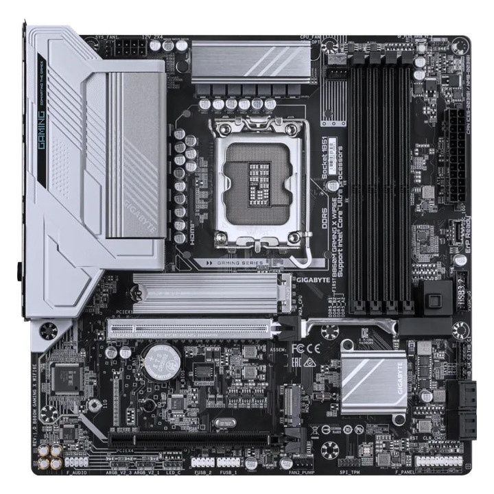 Дънна платка GIGABYTE B860M GAMING X WIFI6E, Intel B860, LGA1851, 4x DDR5, Micro ATX - 7