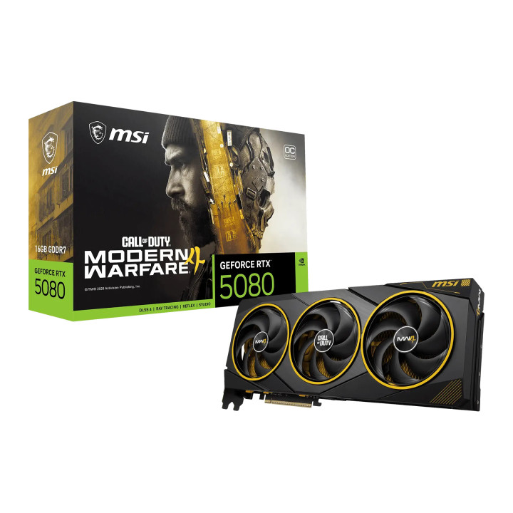 Видео карта MSI GeForce RTX 5080 16G Call of Duty Modern Warfare 4 Edition OC, 16GB GDDR7 - 912-V531-803 - 1