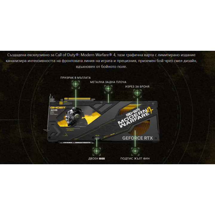 Видео карта MSI GeForce RTX 5080 16G Call of Duty Modern Warfare 4 Edition OC, 16GB GDDR7 - 912-V531-803 - 9