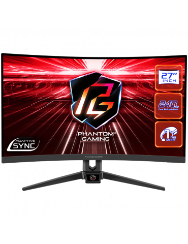 Монитор Asrock PG27F15RS1A Curved 27" FHD 1500 VA, AG, 240 Hz, 113% sRGB, 1ms, 2x 2W Speakers, HDMI, DP, Audio Jack (3.5mm)