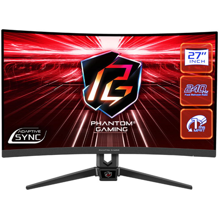 Монитор Asrock PG27F15RS1A Curved 27" FHD 1500 VA, AG, 240 Hz, 113% sRGB, 1ms, 2x 2W Speakers, HDMI, DP, Audio Jack (3.5mm)