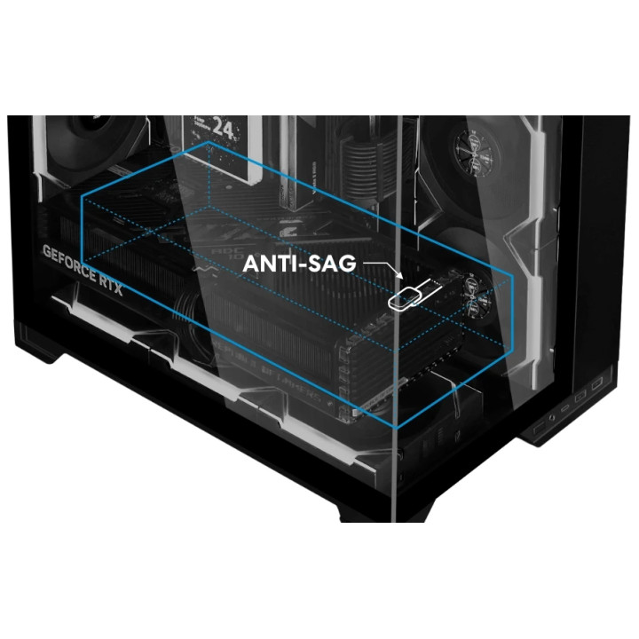 Кутия за компютър Lian Li O11 Vision-M, mATX, Mini Tower, Tempered glass, 1x140mm вентилатор - G99.O11VMX.00 - 13