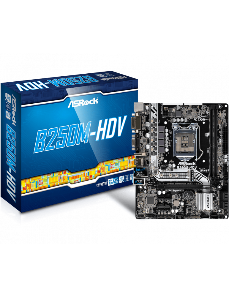 Дънна платка Asrock B250M-HDV LGA1151 Kaby Lake