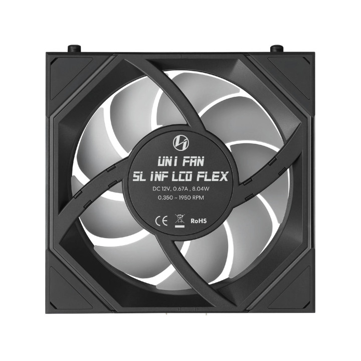 Вентилатор Lian Li SL-INF LCD FLEX, 120mm, черен - 12SLIND1F1B - 5