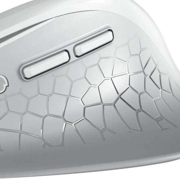 Мишка CHERRY Stream Comfort, ергономична, безшумна, безжична, 4000 DPI, бяла - JW-8550-0 - 2