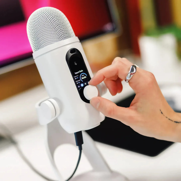 Геймърски микрофон Logitech Yeti 2, USB, бял - 988-000592 - 2