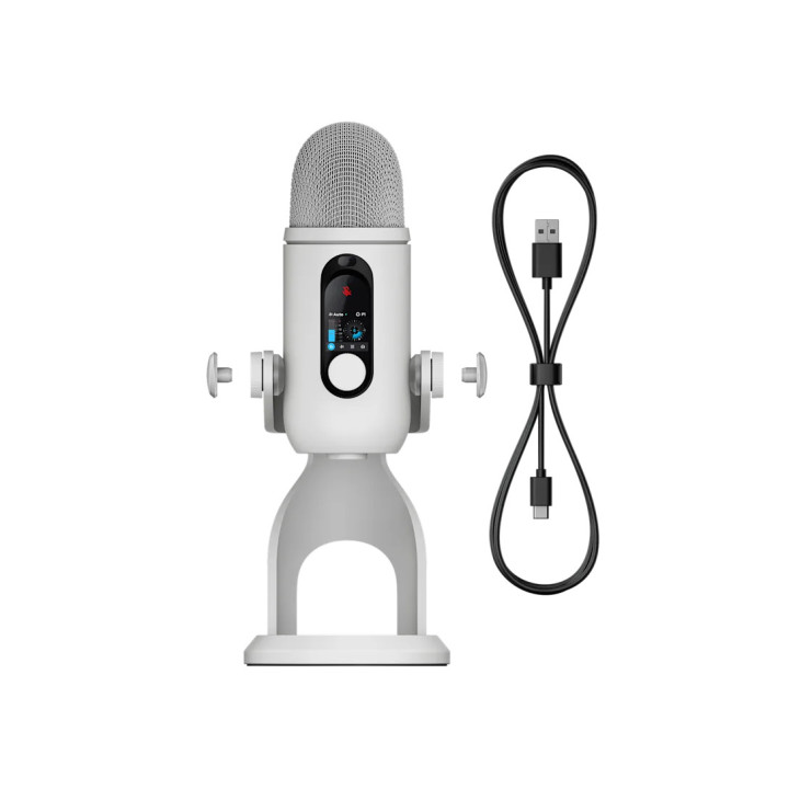 Геймърски микрофон Logitech Yeti 2, USB, бял - 988-000592 - 5