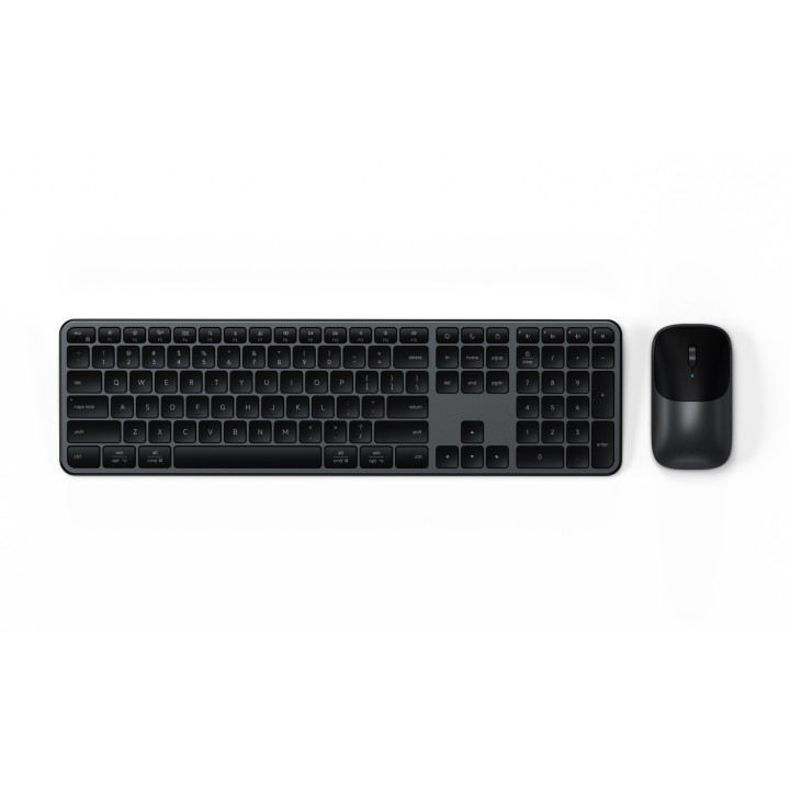 Комплект безжична клавиатура и мишка Satechi Slim CEX3, US English, Space Black - ST-ZEX3CC-EN - 1