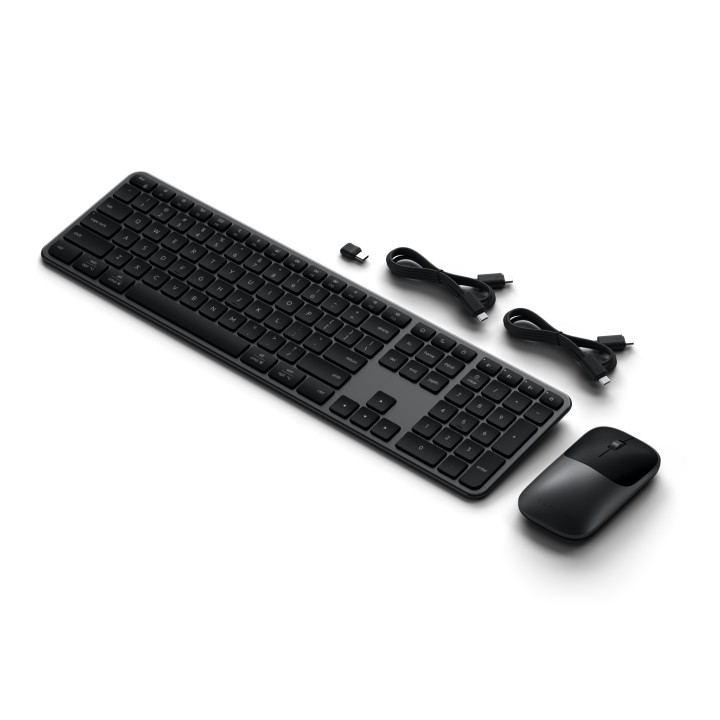 Комплект безжична клавиатура и мишка Satechi Slim CEX3, US English, Space Black - ST-ZEX3CC-EN - 4