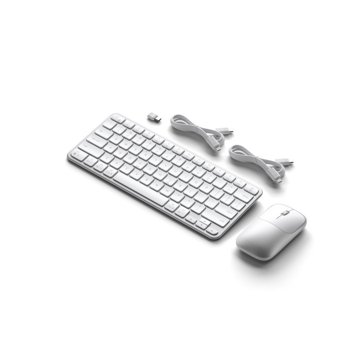 Безжичен комплект клавиатура и мишка Satechi Slim CEX1, US English, Silver - ST-ZEX1SS-EN - 7
