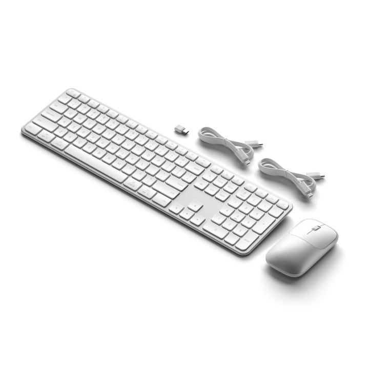 Комплект безжична клавиатура и мишка Satechi Slim CEX3, US English, Silver - ST-ZEX3SS-EN - 2