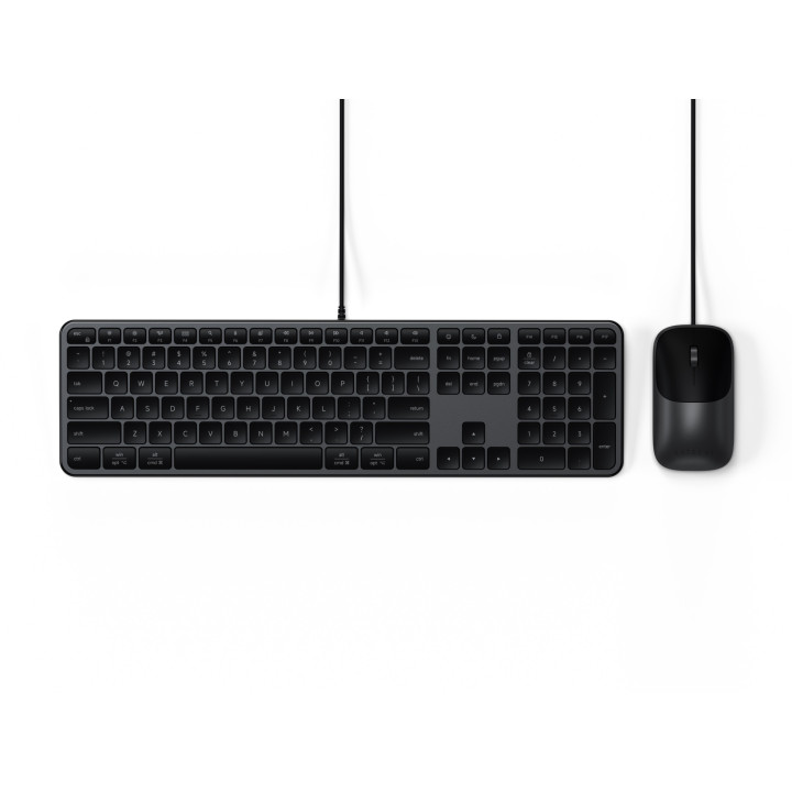 Комплект клавиатура и мишка Satechi Slim CLX3, жични, US English, Space Black - ST-ZULX3CC-EN - 1