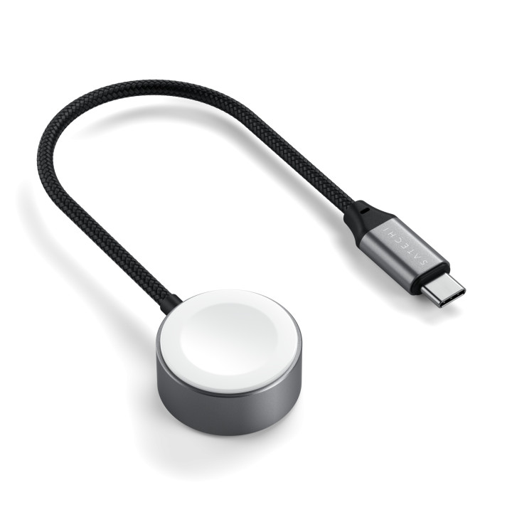 Магнитен USB-C кабел за бързо зареждане Satechi за Apple Watch, Space Gray - ST-QCAWM - 1