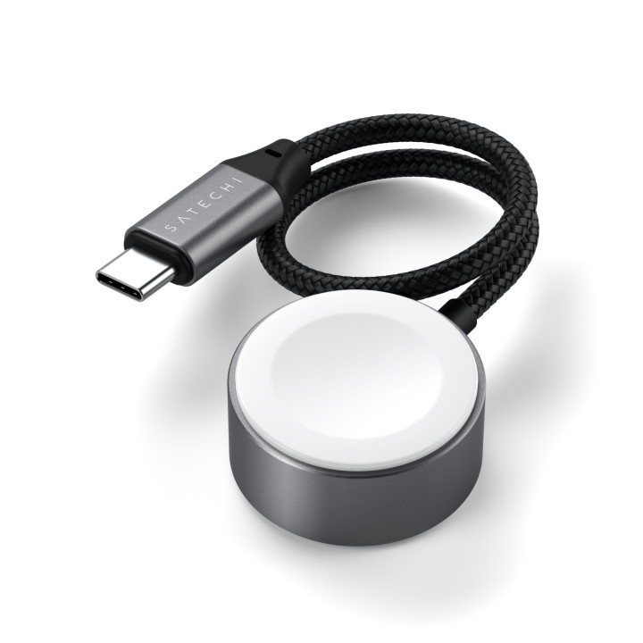 Магнитен USB-C кабел за бързо зареждане Satechi за Apple Watch, Space Gray - ST-QCAWM - 4