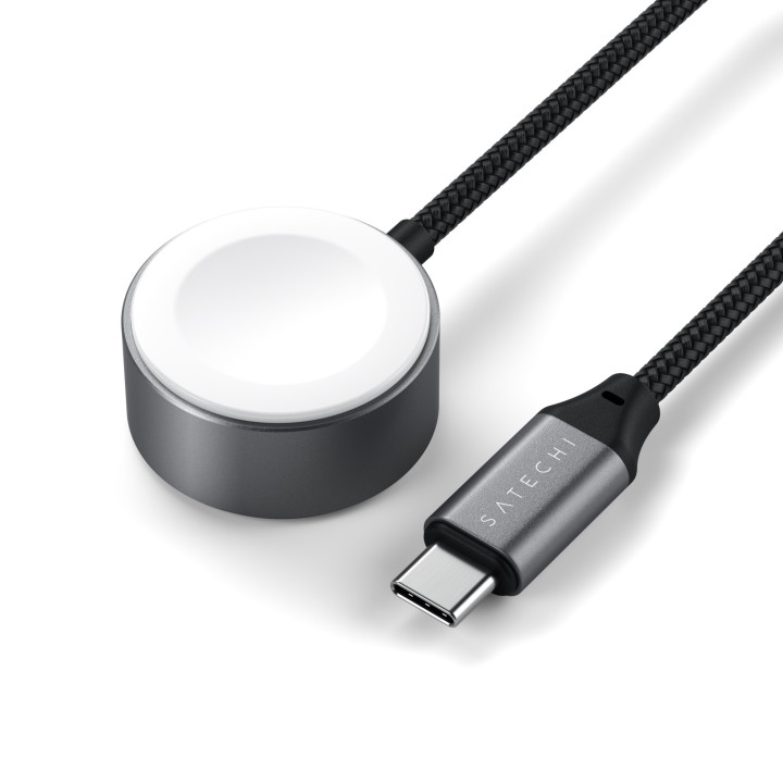 Магнитен USB-C кабел за бързо зареждане Satechi за Apple Watch, Space Gray - ST-QCAWM - 8
