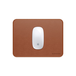 Подложка за мишка Satechi Vegan-Leather Premium, 25.4 x 25.4 cm, кафява - ST-LMPN - 1