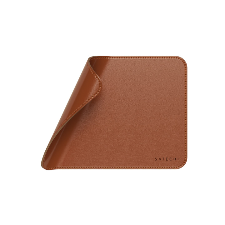 Подложка за мишка Satechi Vegan-Leather Premium, 25.4 x 25.4 cm, кафява - ST-LMPN - 3