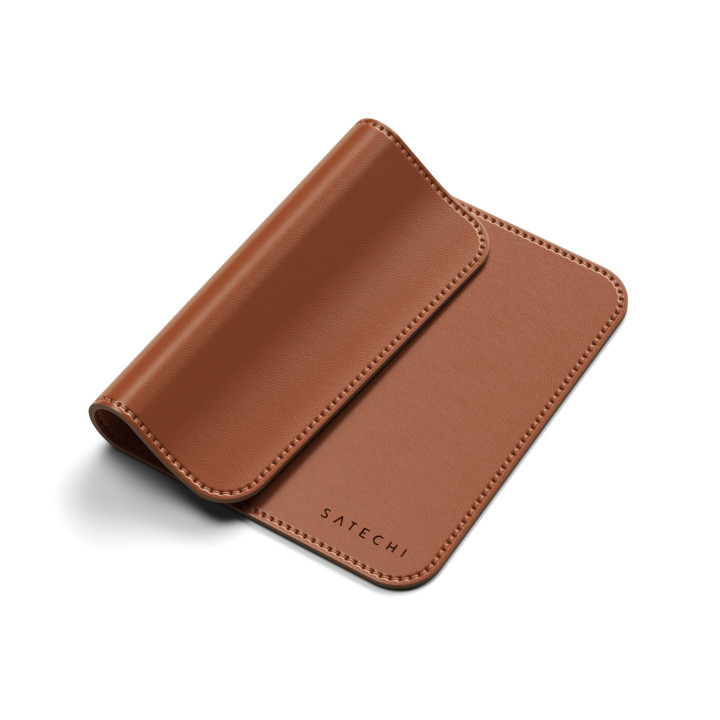 Подложка за мишка Satechi Vegan-Leather Premium, 25.4 x 25.4 cm, кафява - ST-LMPN - 5