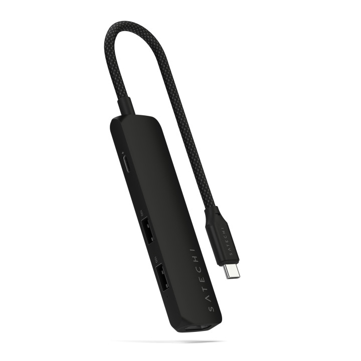 Дикинг станция Satechi Slim Multiport, 4-in-1, 4K HDMI, Black - ST-P4SK - 1