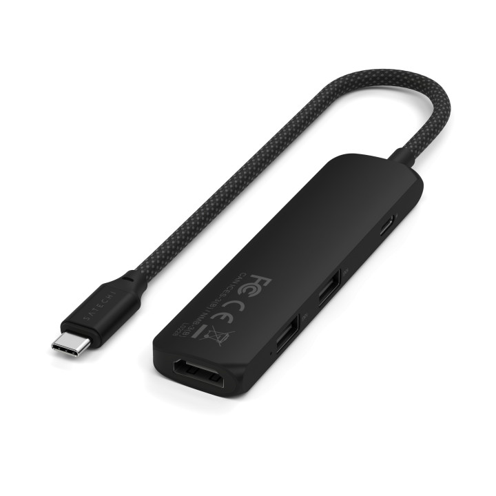 Дикинг станция Satechi Slim Multiport, 4-in-1, 4K HDMI, Black - ST-P4SK - 6