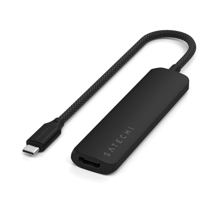 Дикинг станция Satechi Slim Multiport, 4-in-1, 4K HDMI, Black - ST-P4SK - 7