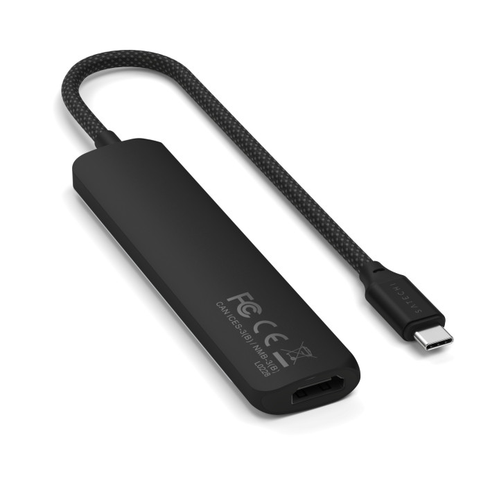 Докинг станция Satechi 6-in-1 Slim Multiport, USB-C адаптер, черен - ST-P6SK - 3