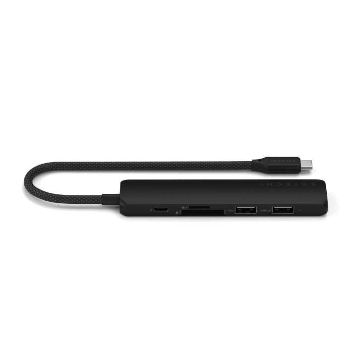 Докинг станция Satechi 6-in-1 Slim Multiport, USB-C адаптер, черен - ST-P6SK - 7