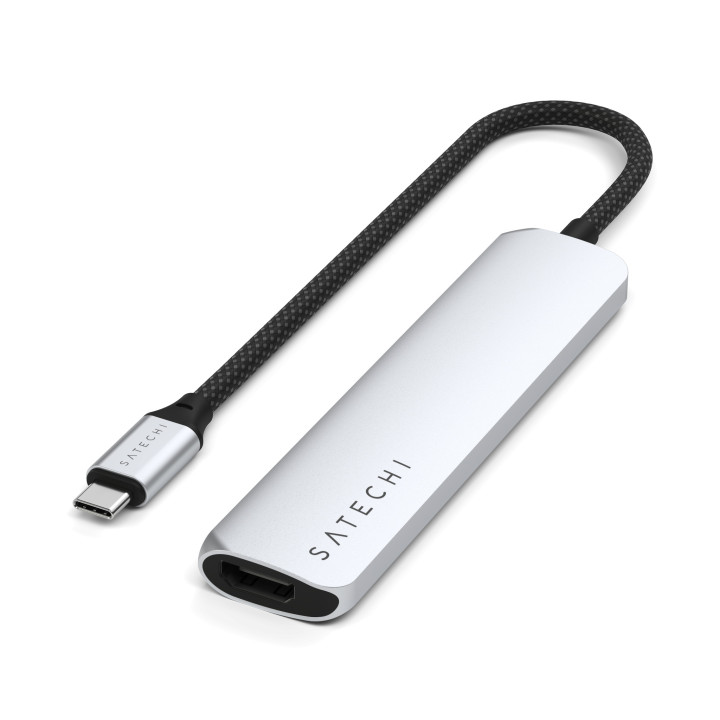 Докинг станция Satechi Slim Multiport, 6-in-1, Silver - ST-P6SS - 4