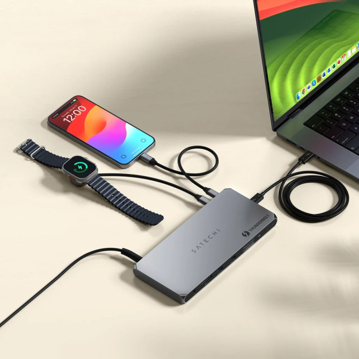 Докинг станция Satechi Thunderbolt 4 Multi-Display, Thunderbolt 4, няколко дисплея - ST-DT4MDM-EU - 3