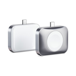 Безжично зарядно Satechi USB-C 2 в 1 за Apple Watch и AirPods, сребрист - ST-UC2WCDM - 1