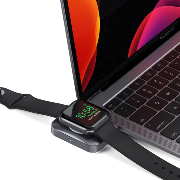 Безжично зарядно Satechi USB-C 2 в 1 за Apple Watch и AirPods, сребрист - ST-UC2WCDM - 2