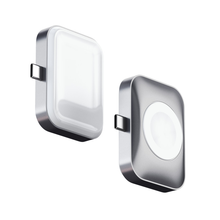Безжично зарядно Satechi USB-C 2 в 1 за Apple Watch и AirPods, сребрист - ST-UC2WCDM - 7