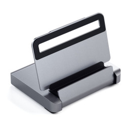 Докинг станция Satechi Aluminium Stand & Hub за iPad Pro, USB-C PD до 60W, 4K HDMI 60Hz, USB-A, SD четец, аудио жак 3.5mm, Space