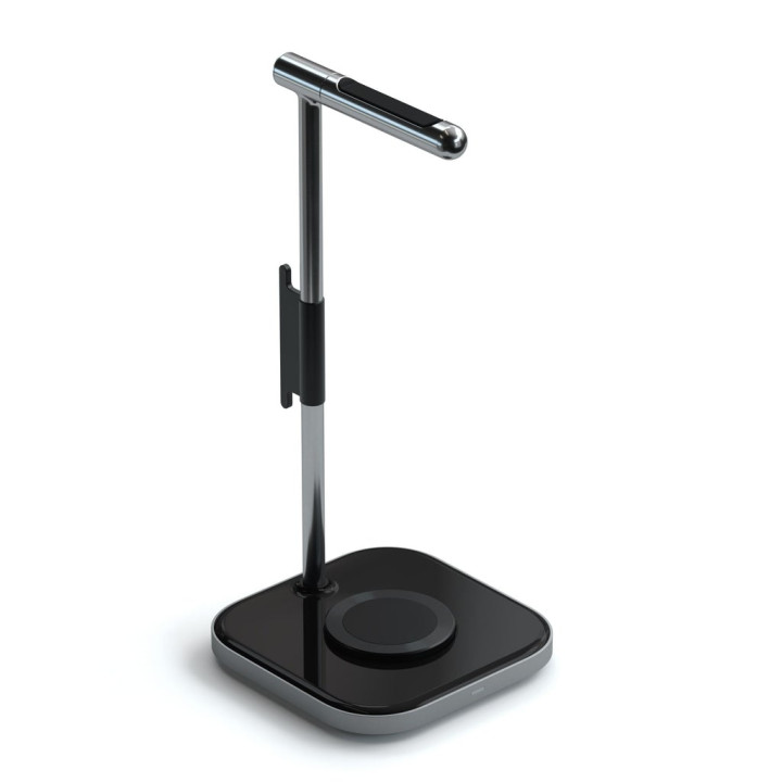 Стойка за слушалки със безжично зарядно Satechi 2-in-1, USB-C, Space Grey - ST-UCHSMCM - 4