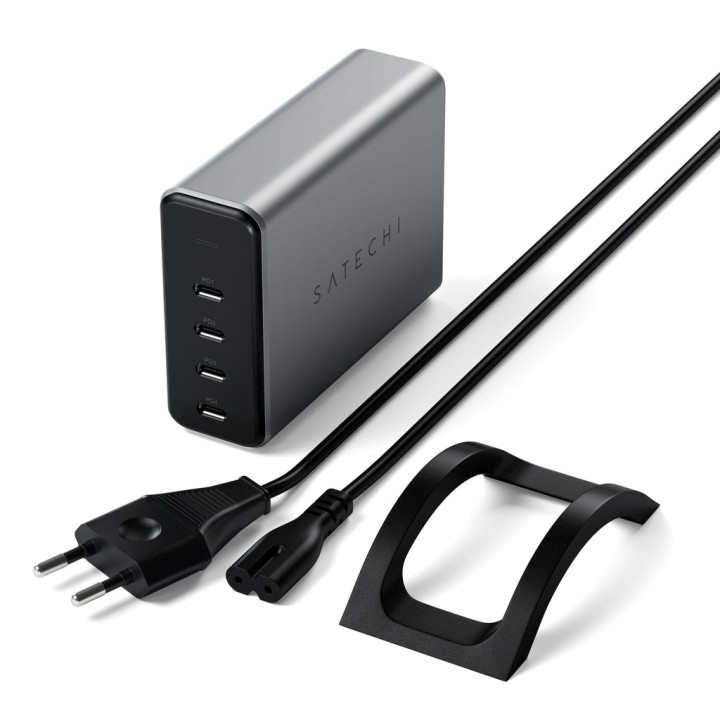 Зарядно устройство Satechi 165W GaN, 4x USB-C PD до 100W - ST-UC165GM-EU - 1