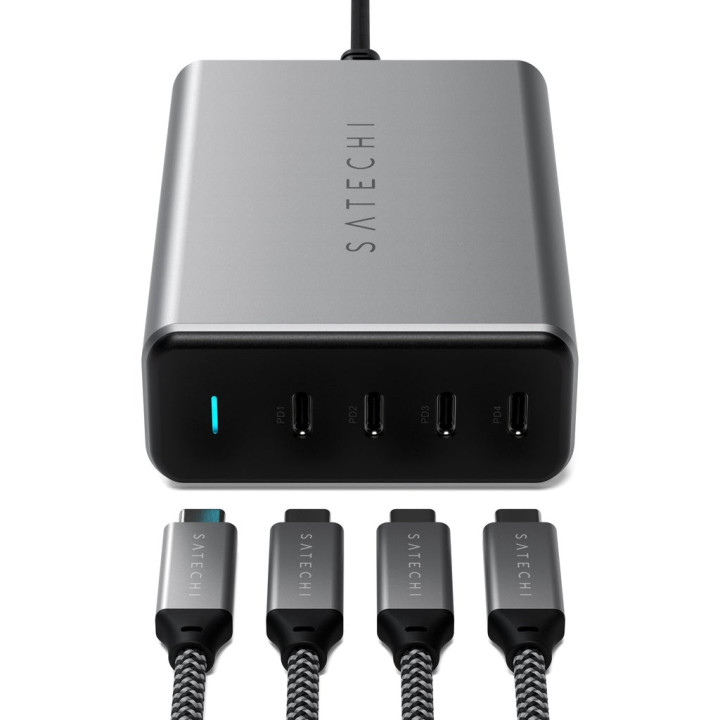 Зарядно устройство Satechi 165W GaN, 4x USB-C PD до 100W - ST-UC165GM-EU - 3