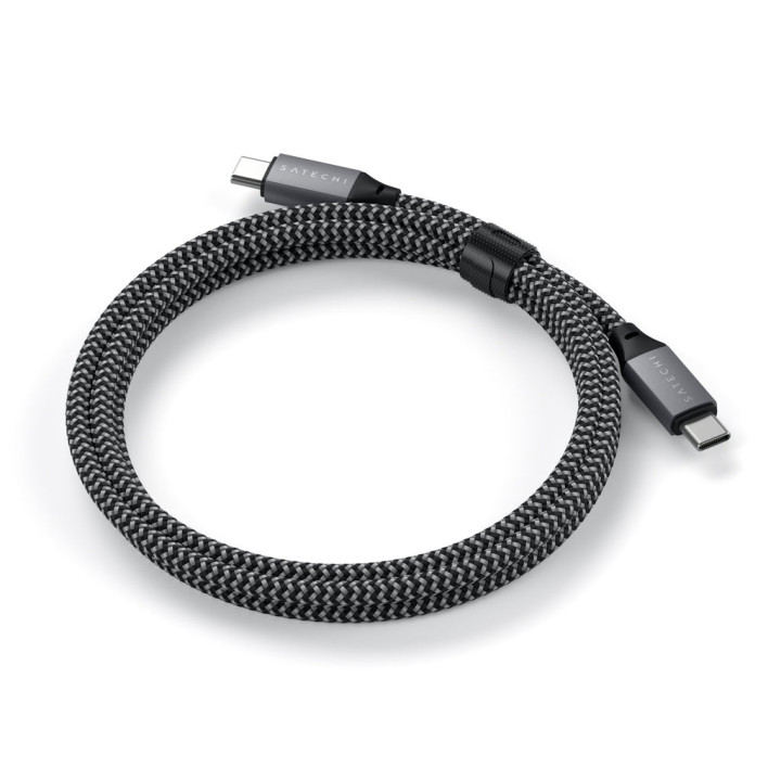 Кабел Satechi, USB-C към USB-C 100W, плетен, 2m, Grey - ST-TCC2MM - 3