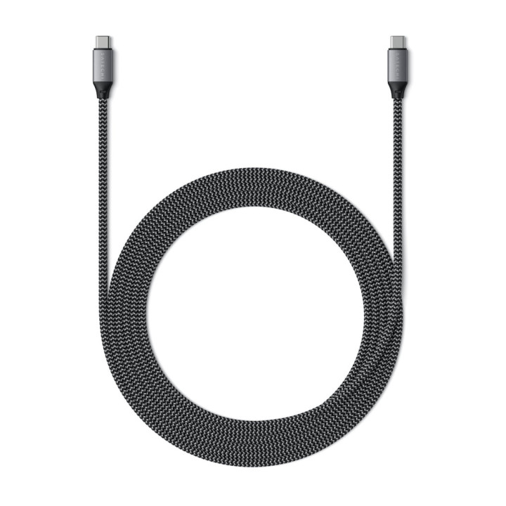 Кабел Satechi, USB-C към USB-C 100W, плетен, 2m, Grey - ST-TCC2MM - 5