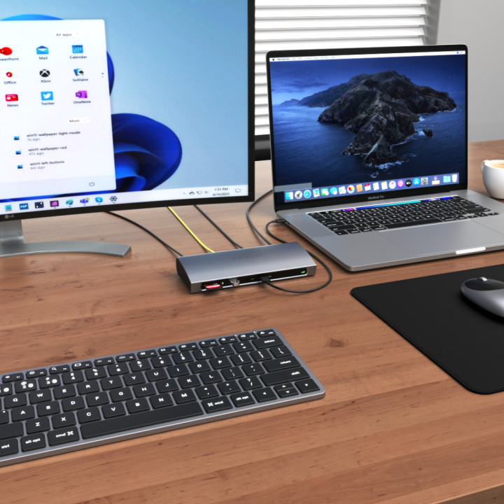 Докинг станция Satechi Aluminium Thunderbolt 4, 1x Thunderbolt 4 96W, 3x Thunderbolt 4 40Gbps 15W, Ethernet, 3x USB-A 3.2 10Gbps