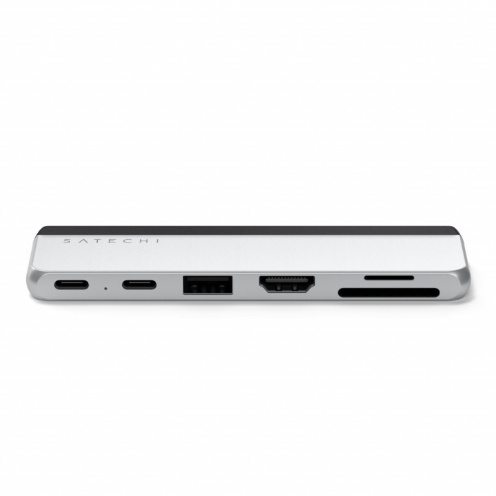 Хъб Satechi Dual USB-C за Surface Pro 9, 1x USB4 100W PD, 1x HDMI 2.0 4K/60Hz, 2x USB-C 3.2 Gen 2, 1x USB-A 3.2 Gen 2, SD/microS
