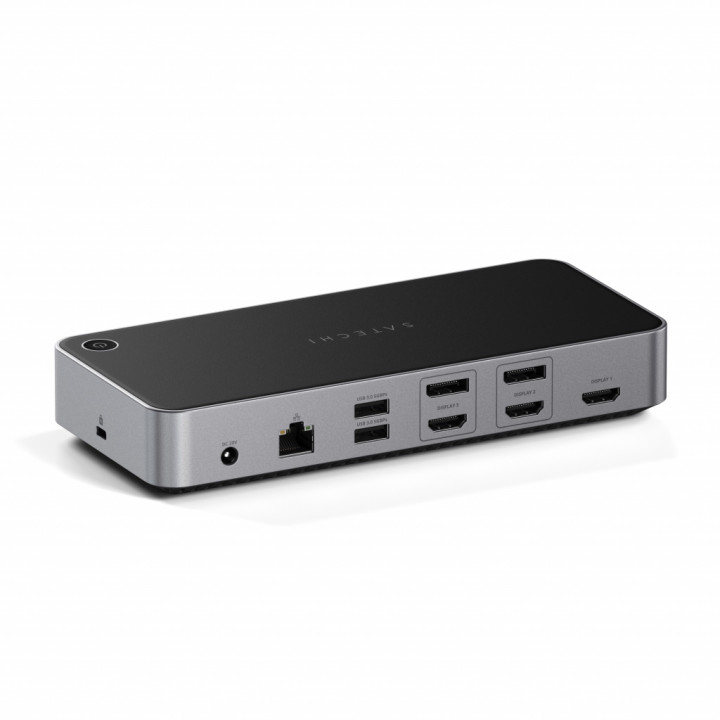 Докинг станция Satechi Aluminium 4K Display, 3x 4K/60Hz, 2x DisplayPort 1.4, 3x HDMI, 1x USB-C 3.1 Gen2, 1x USB-C 3.0, 1x USB 3.