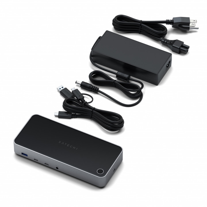 Докинг станция Satechi Aluminium 4K Display, 3x 4K/60Hz, 2x DisplayPort 1.4, 3x HDMI, 1x USB-C 3.1 Gen2, 1x USB-C 3.0, 1x USB 3.