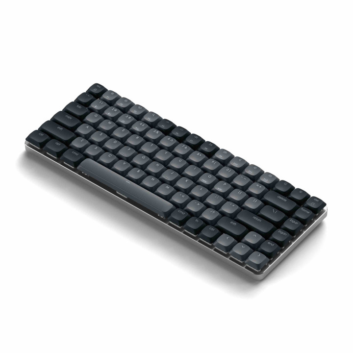 Bluetooth механична нископрофилна геймърска клавиатура Satechi SM1 Slim, Windows клавиши, подсветка, 2.4GHz USB приемник, черна 
