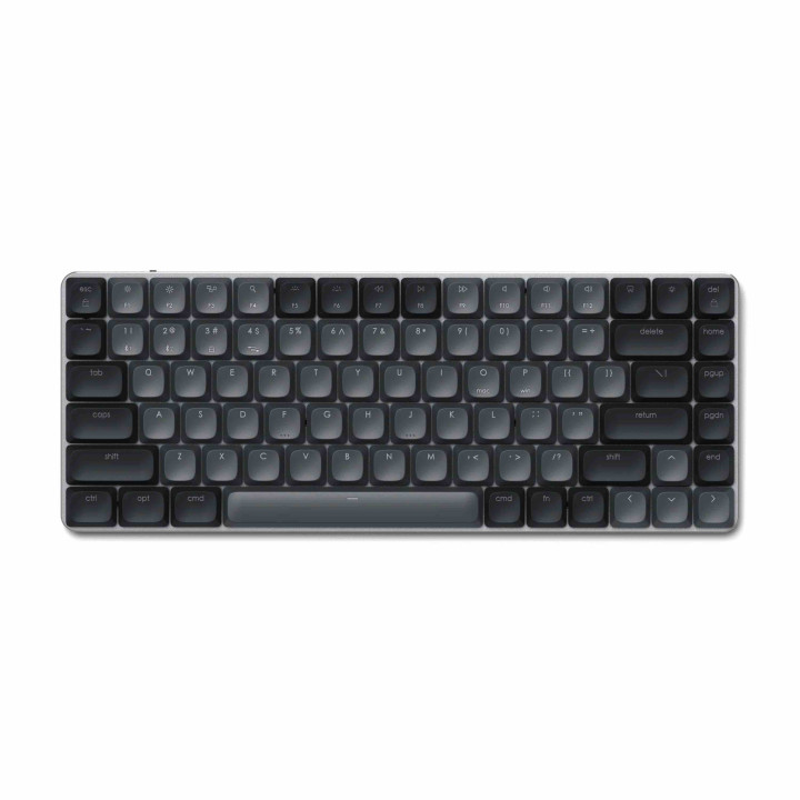 Bluetooth механична нископрофилна геймърска клавиатура Satechi SM1 Slim, Windows клавиши, подсветка, 2.4GHz USB приемник, черна 