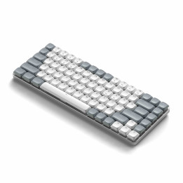 Bluetooth механична нископрофилна геймърска клавиатура Satechi SM1 Slim, Backlit, Windows Keycaps, 2.4GHz USB Receiver, Grey/Whi