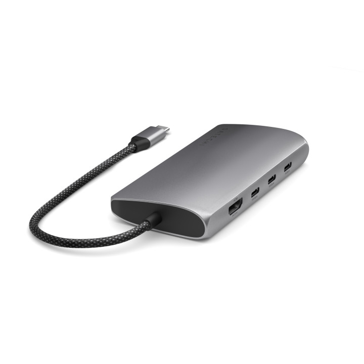 USB-C хъб Satechi MultiPort Adapter V3, 8K, Ethernet, Space Gray - ST-P8KEM - 7