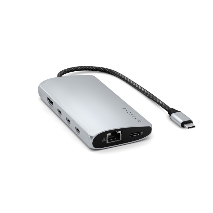 USB-C хъб Satechi MultiPort Adapter V3, 8K, HDMI, Ethernet, Silver - ST-P8KES - 4