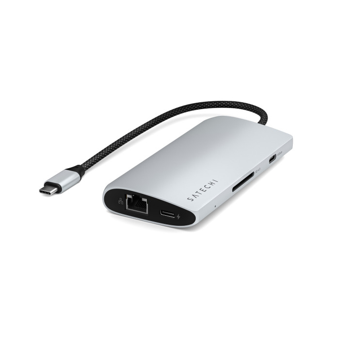 USB-C хъб Satechi MultiPort Adapter V3, 8K, HDMI, Ethernet, Silver - ST-P8KES - 6