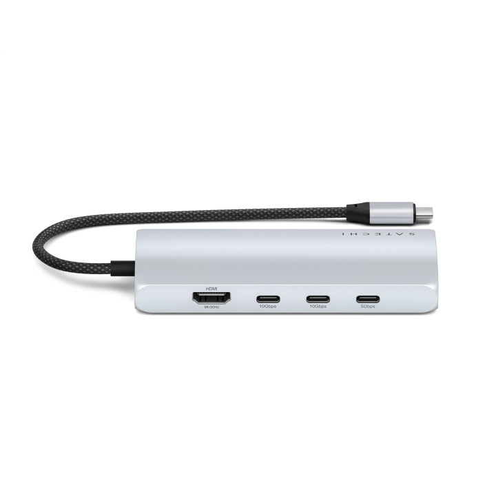 USB-C хъб Satechi MultiPort Adapter V3, 8K, HDMI, Ethernet, Silver - ST-P8KES - 8